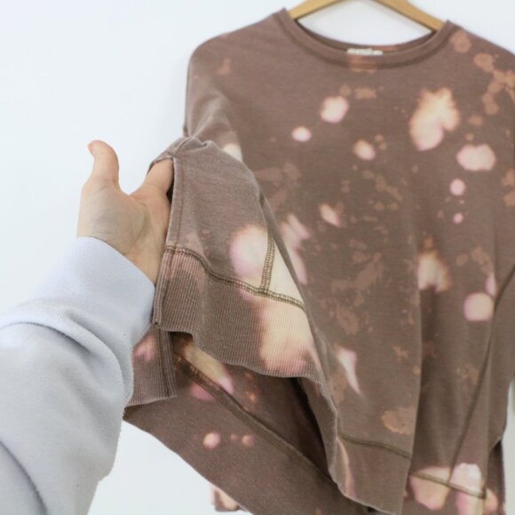 Z Supply Brown Bleach Dyed Crew Neck - Picture 6 of 8